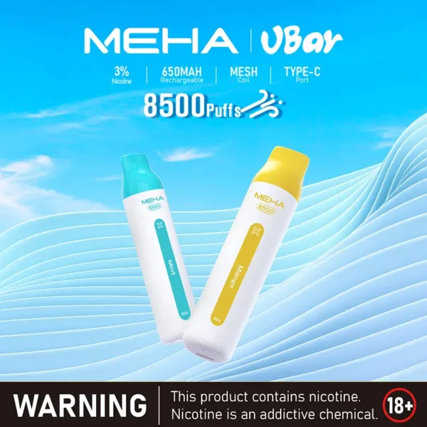 MEHA VBar 魅嗨小白條8500｜體現溫潤擊喉體驗｜高導熱網芯霧化技術