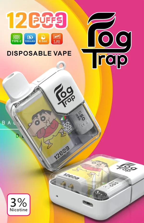 【買10贈1】Fog Trap 12000口 LABUBU 聯名 ｜ 強化壓力調節穩定性打造細緻出霧體驗 ｜ 趣味外觀設計結合高效能導油系統