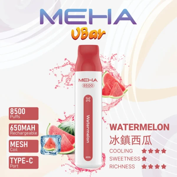 MEHA VBar 魅嗨小白條8500｜體現溫潤擊喉體驗｜高導熱網芯霧化技術