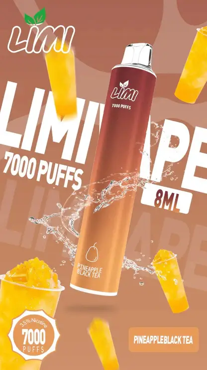 LIMI 7000 拋棄式電子煙｜釋放豐富細膩擊喉感｜專利導流結構穩定輸出