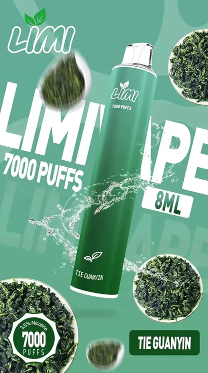LIMI 7000 拋棄式電子煙｜釋放豐富細膩擊喉感｜專利導流結構穩定輸出