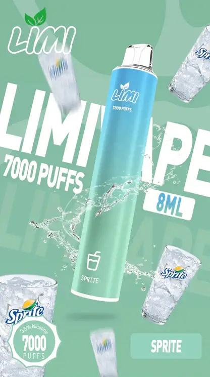 LIMI 7000 拋棄式電子煙｜釋放豐富細膩擊喉感｜專利導流結構穩定輸出