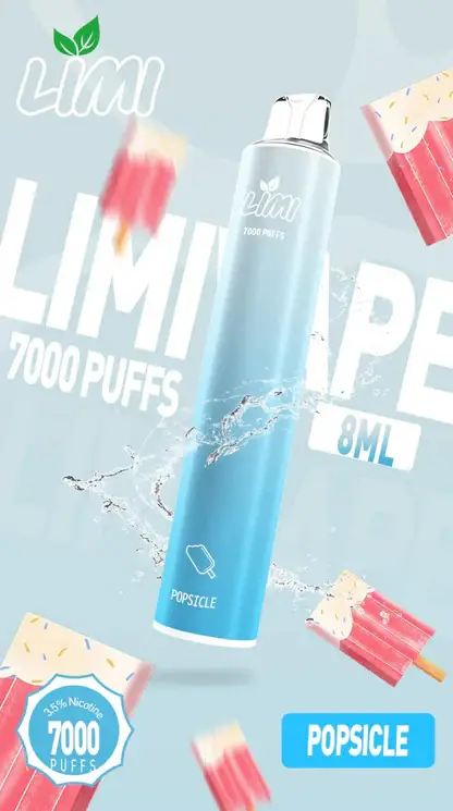 LIMI 7000 拋棄式電子煙｜釋放豐富細膩擊喉感｜專利導流結構穩定輸出