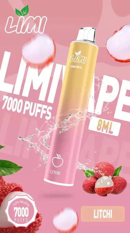 LIMI 7000 拋棄式電子煙｜釋放豐富細膩擊喉感｜專利導流結構穩定輸出