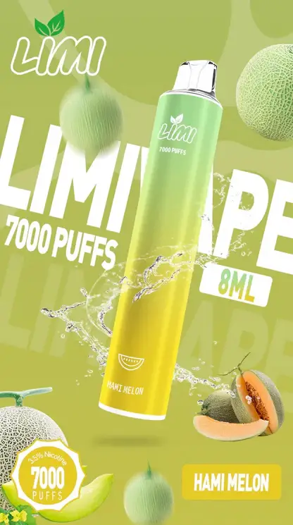 LIMI 7000 拋棄式電子煙｜釋放豐富細膩擊喉感｜專利導流結構穩定輸出