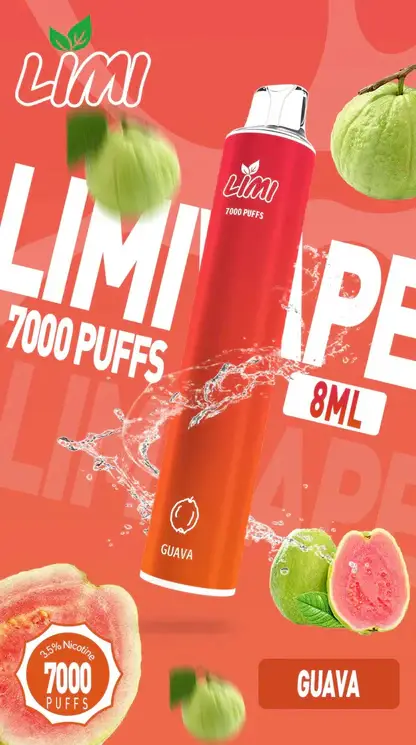 LIMI 7000 拋棄式電子煙｜釋放豐富細膩擊喉感｜專利導流結構穩定輸出