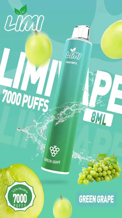 LIMI 7000 拋棄式電子煙｜釋放豐富細膩擊喉感｜專利導流結構穩定輸出