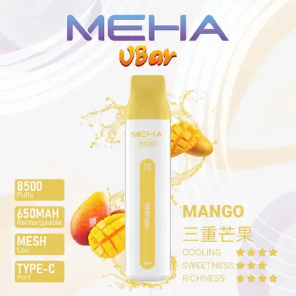 MEHA VBar 魅嗨小白條8500｜體現溫潤擊喉體驗｜高導熱網芯霧化技術