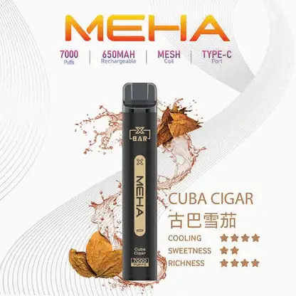 MEHA XBAR 魅嗨小黑條 7000｜勾勒立體霧化質感｜高容錯氣流穩定機制