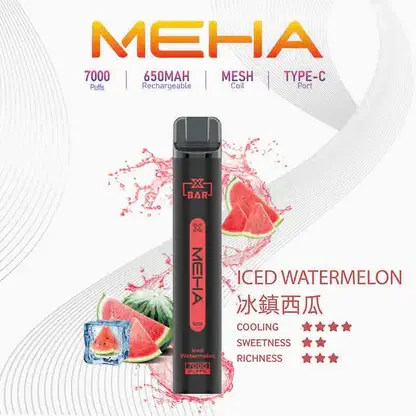 MEHA XBAR 魅嗨小黑條 7000｜勾勒立體霧化質感｜高容錯氣流穩定機制