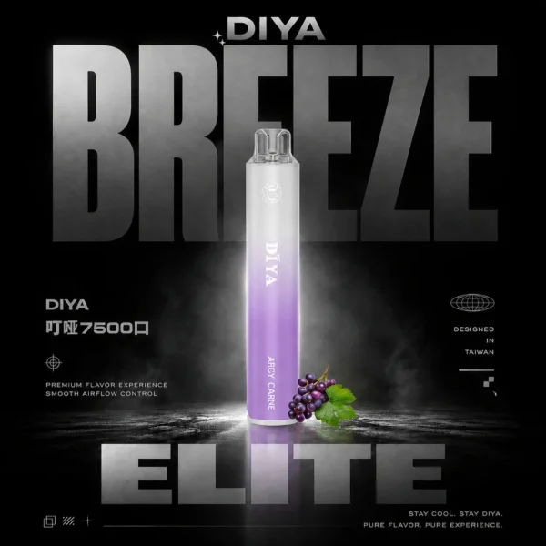 DIYA 叮啞 7500 拋棄式電子煙｜溫潤霧態平衡捕捉細微氣息｜支援快速回充效能兼顧續航